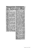 Temporary managers run Aptos post office