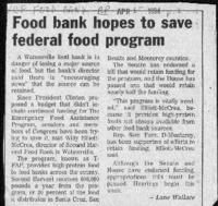 Food bank hopes to save federal food program