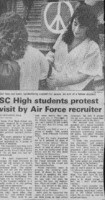 SC High students protest visit by Air Force recruiter