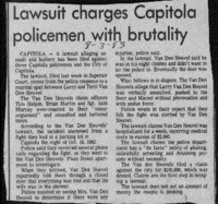 Lawsuit charges Capitola policemen with brutality