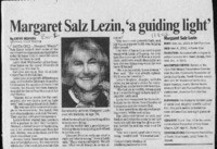 Margaret Salz Lezin, 'a guiding light