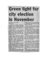 Green light for city election in November