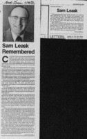 Sam Leask remembered