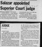 Salazar appointed Superior Court judge