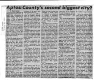 Aptos: County's second biggest city?