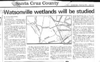 Watsonville wetlands will be studied