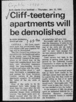 Cliff-teetering apartments will be demolished