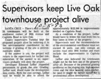 Supervisors keep Live Oak townhouse project alive