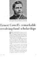 Ernest Cowell's remarkable revolving-fund scholarships