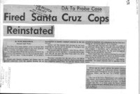 Fired Santa Cruz Cops Reinstated