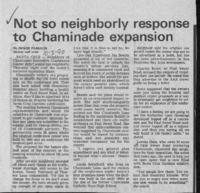 Not so neighborly response to Chaminade expansion