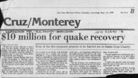 $10 million for quake recovery