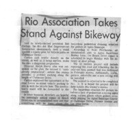 Rio Association Takes Stand Against Bikeway