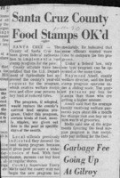 Santa Cruz County food stamps ok'd