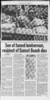 Son of famed lumberman, resident of Sunset Beach dies