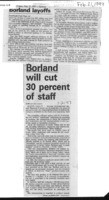 Borland will cut 30 percent of staff