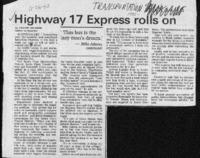 Highway 17 Express rolls on