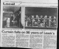 Curtain falls on 96 years of Leask's