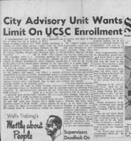 City Advisory Unit Wants Limit on UCSC Enrollment