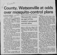 County, Watsonville at odds over mosquito-control plans
