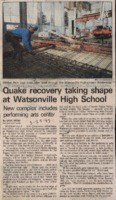 Quake recovery taking shape at Watsonville High School