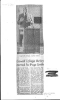 Cowell College library named for Page Smith