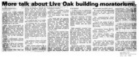 More talk about Live Oak building moratorium