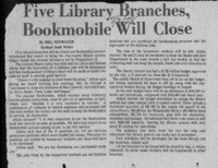 Five Library Branches, Bookmobile Will Close