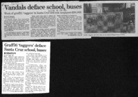 Vandals deface school buses