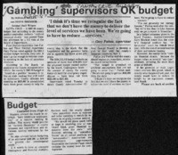 Gambling' supervisors OK budget