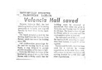 Valencia Hall saved