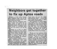 Neighbors get together to fix up Aptos roads