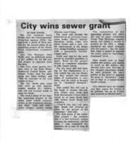 City wins sewer grant