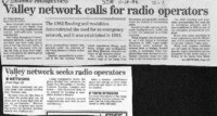 Valley network calls for radio operators