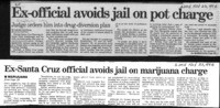 Ex-official avoids jail on pot charges