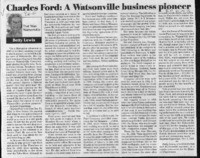 Charles Ford: A Watsonville business pioneer