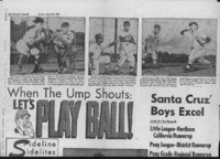 When The Ump Shouts: Let's Play Ball! Santa Cruz' Boys Excel