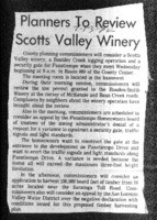 Planners To Review Scotts Valley Winery