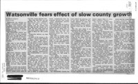 Watsonville fears effect of slow county growth