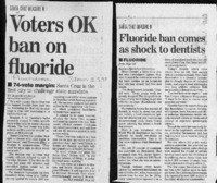 Voters OK ban on fluoride