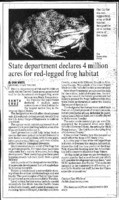 State department declares 4 million acres for red-legged frog habitat