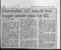 Chancellor: UC would buy bigger sewer pipe for SC