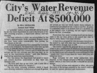 City's Water Revenue Deficit at $500,000