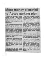 More money allocated to Aptos parking plan