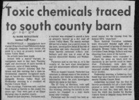 Toxic chemicals traced to south county barn