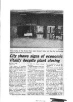 City shows signs of economic vitality despite plant closing