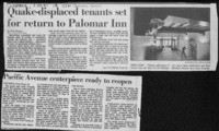 Quake-displaced tenants set for return to Palomar Inn