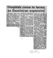 Hospitals come to terms on Dominican expansion