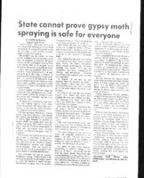 State cannot prove gypsy moth spraying is safe for everyone