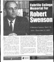 Cabrillo College Memorial for Robert Swenson